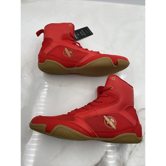 Hayabusa Shoes Men Sz 9 Pro Boxing Shoe Red & Gold